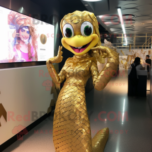 Gouden Python mascotte...