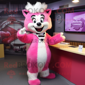 Pink Skunk mascotte kostuum...