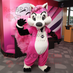 Pink Skunk mascotte kostuum...