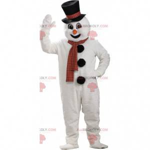 Mascotte de bonhomme de neige blanc, géant, costume de montagne