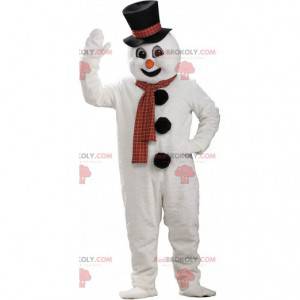 Witte sneeuwman mascotte, reus, bergkostuum - Redbrokoly.com