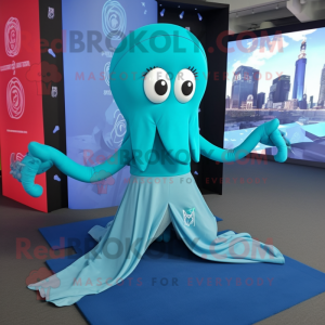 Cyan Kraken mascotte...