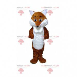 Maskot oranžové a bílé lišky, lesní kostým - Redbrokoly.com