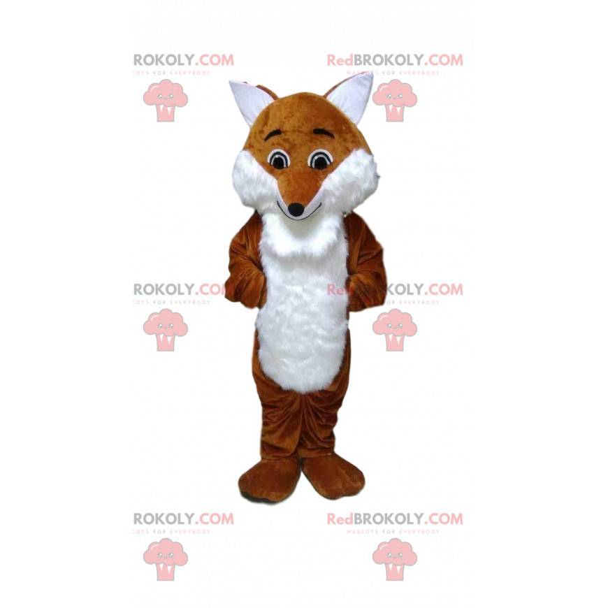 Orange og hvid ræv maskot, skovdragt - Redbrokoly.com Orange og hvid ræv maskot, skovdragt - Redbrokoly.com