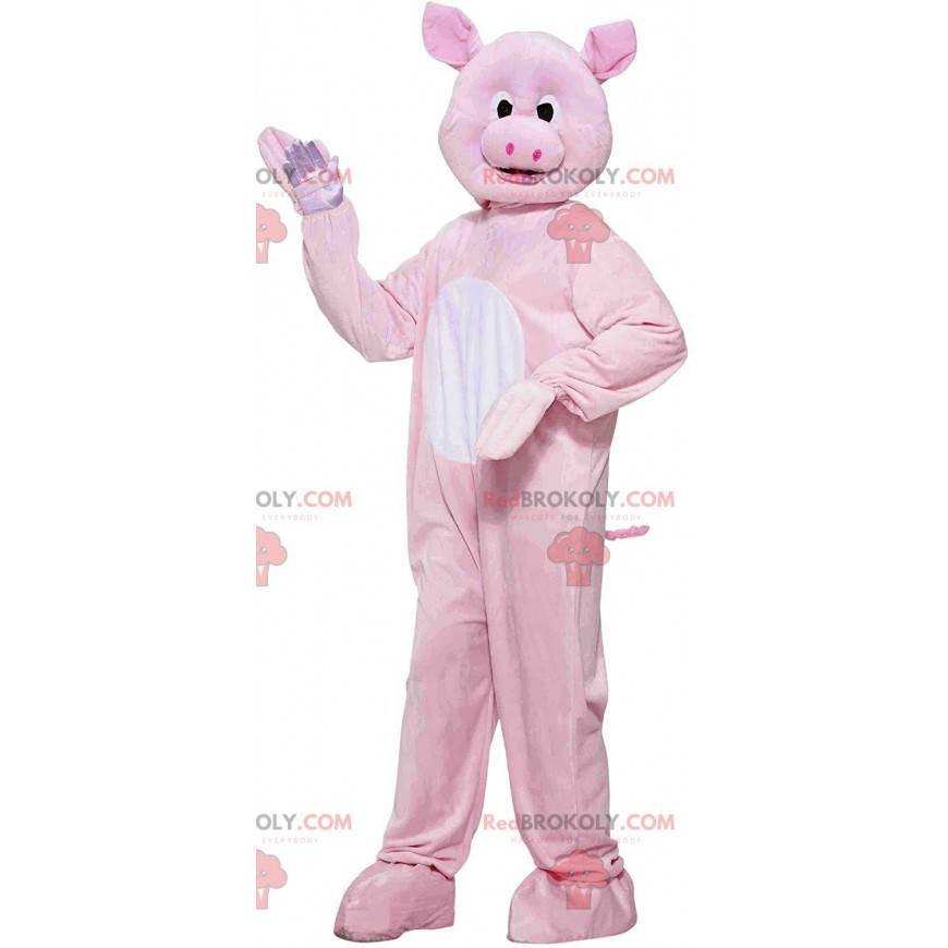 Giant pink pig mascot, fully customizable - Redbrokoly.com