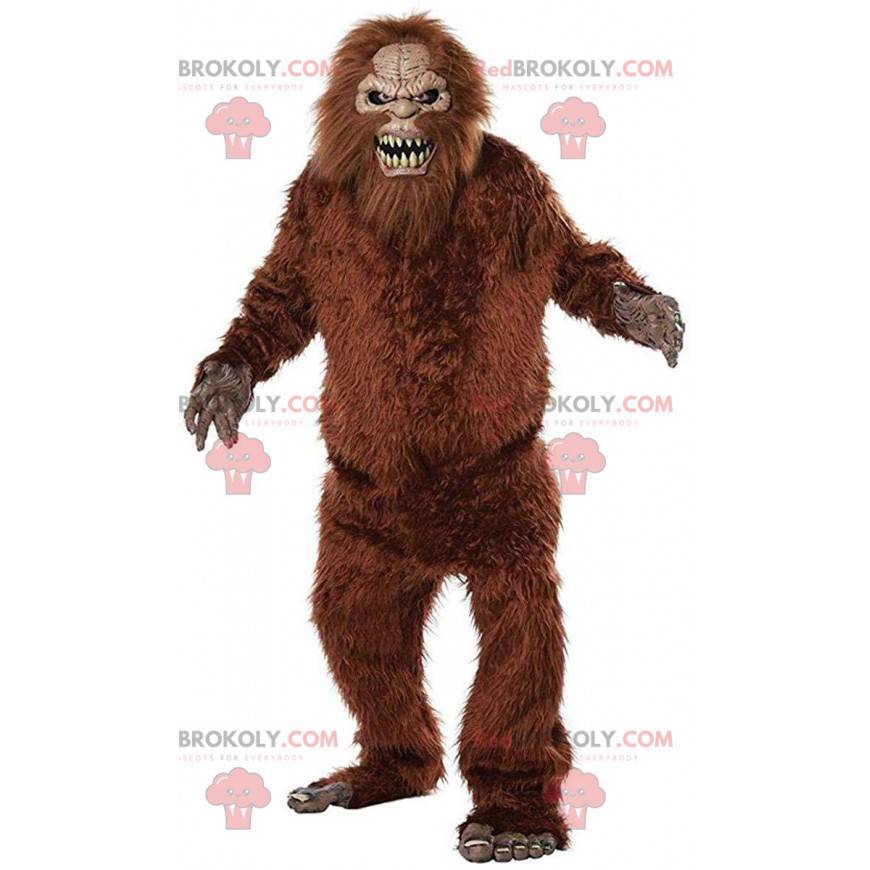 Bigfoot-Maskottchen, haarige Kreatur, haariges Monsterkostüm -
