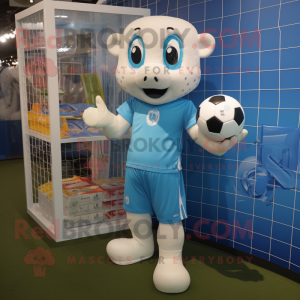 Cyan Soccer Goal mascotte...