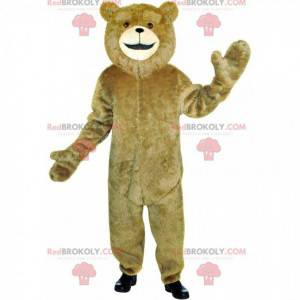 Bruine teddybeer mascotte, teddybeer kostuum - Redbrokoly.com