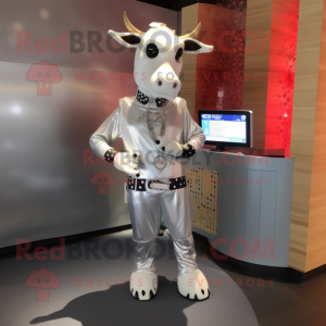 Silver Jersey Cow maskot...