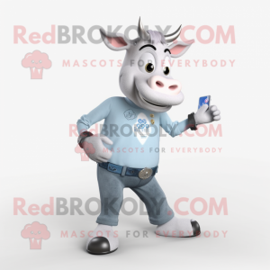 Silver Jersey Cow mascotte...