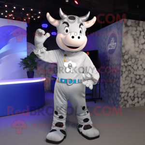 Silver Jersey Cow mascotte...