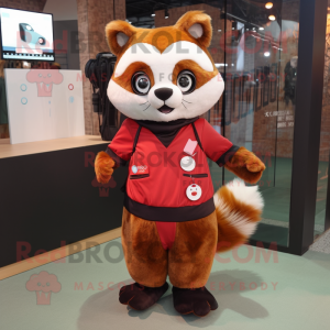 Brown Red Panda mascotte...