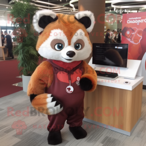 Brown Red Panda mascotte...