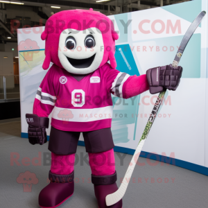 Magenta-Eishockeyschläger...