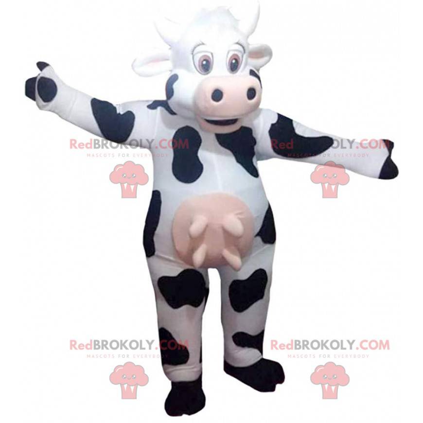 Hvid og sort ko maskot, ko kostume - Redbrokoly.com Hvid og sort ko maskot, ko kostume - Redbrokoly.com