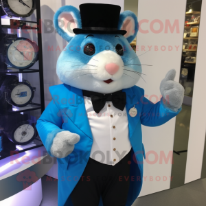 Blå Hamster maskot kostume...