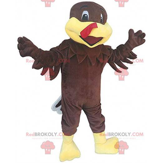 Brown and yellow turkey mascot, farm costume - Redbrokoly.com