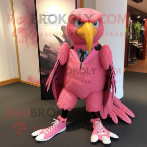 Pink Haast S Eagle maskot...