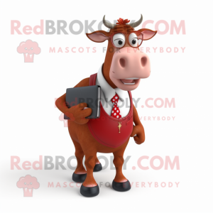 Röd Guernsey Cow-...