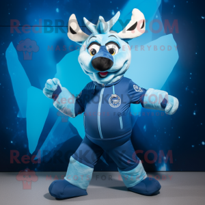 Blue Reindeer mascotte...