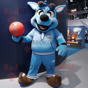 Blue Reindeer mascotte...