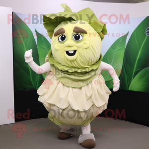 Beige Cabbage Leaf mascotte...