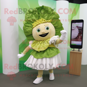 Beige Cabbage Leaf mascotte...