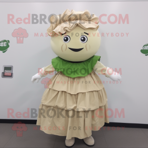 Beige Cabbage Leaf mascotte...