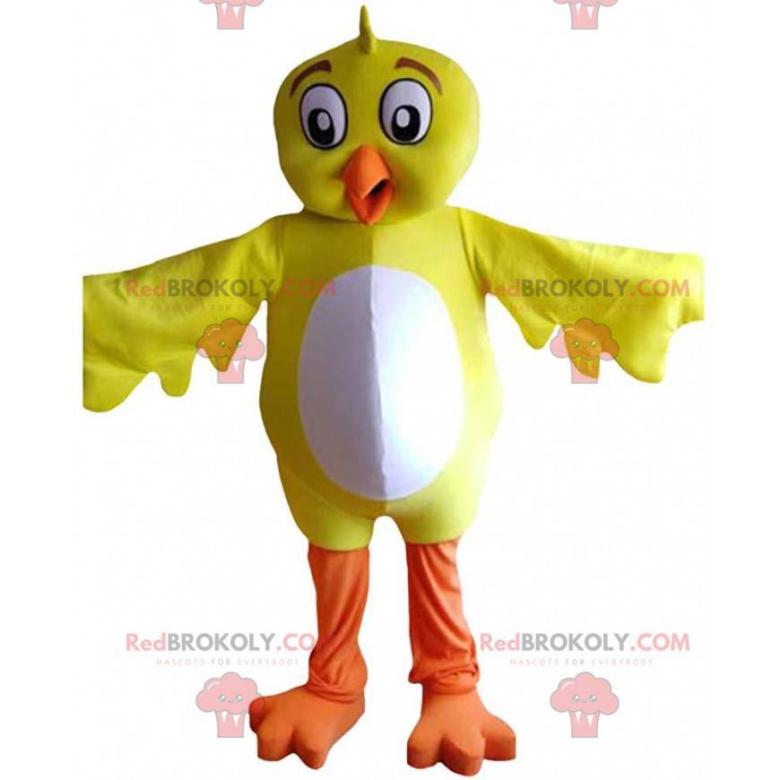 Gul og hvid fuglemaskot, kæmpe kanarisk kostume - Redbrokoly.com Gul og hvid fuglemaskot, kæmpe kanarisk kostume - Redbrokoly.com
