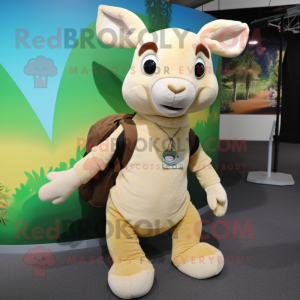 Cream Kangaroo mascotte...