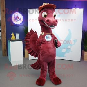 Maroon Seahorse mascotte...