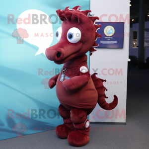 Maroon Seahorse maskot...