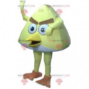 Mascote de Chuck, o famoso pássaro amarelo do jogo Angry birds