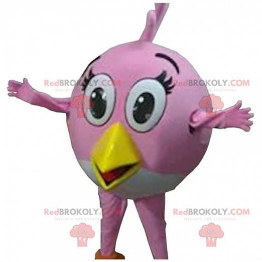 Maskot Stella, den berömda rosa fågeln i spelet Angry birds -