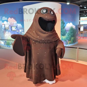 Brown Whale maskot kostym...