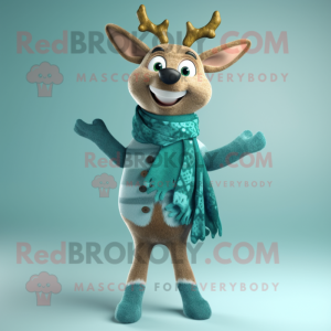 Teal Deer maskot kostym...
