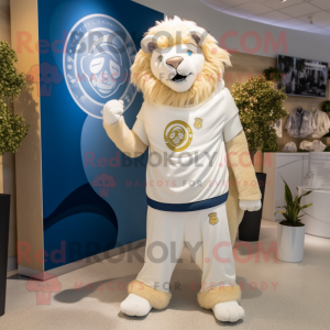 Costume di carnevale Leone a Mascotte con grande testa con