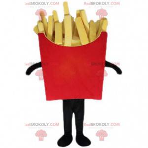 Mascot cono de papas fritas gigante, traje de papas fritas -