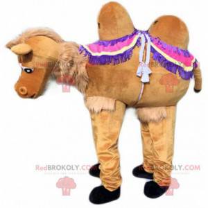 Mascote camelo marrom, fantasia de dromedário para 2 -