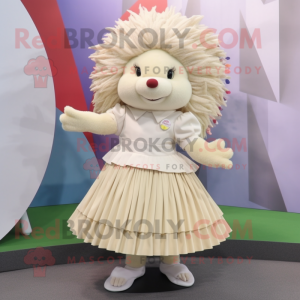 Cream Hedgehog maskot...