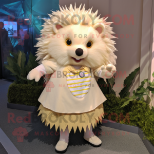 Cream Hedgehog mascotte...