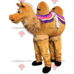 Mascote camelo marrom, fantasia de dromedário para 2 -