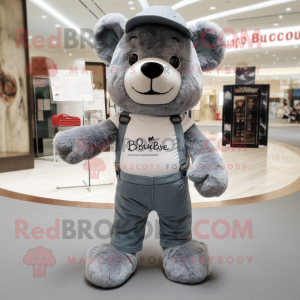 Grijze teddybeer mascotte...