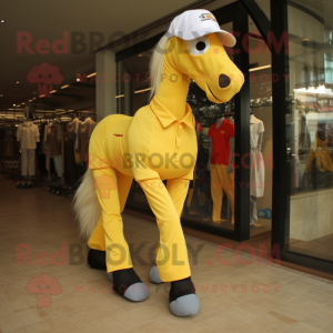 Yellow Mare maskot drakt...