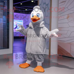 Silver Goose maskot kostume...