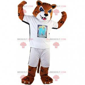 Tiger mascot, brown puma, wild feline costume - Redbrokoly.com