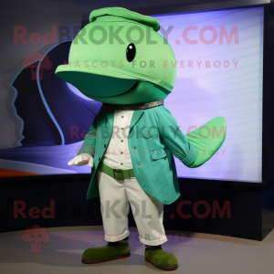 Green Whale maskot kostume...