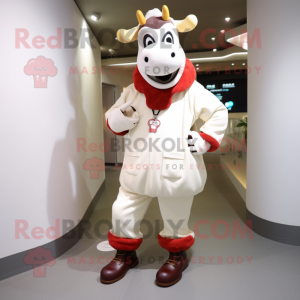 Cream Cow maskot kostume...