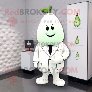 White Pear maskot kostym...