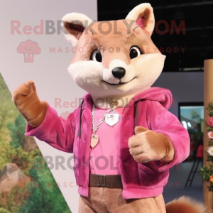 Rosa Marder Maskottchen...